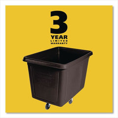 Rubbermaid Commercial 149 gal 600 lb Capacity Plastic Cube Truck - Black