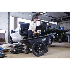 Rubbermaid Commercial 32.75 in. x 58 in. x 28.25 in. 300 lbs. Capacity Big Wheel Agriculture Wheelbarrow - Black
