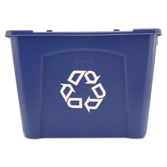 Rubbermaid Commercial 14 Gallon Polyethylene Stacking Recycle Bin - Blue