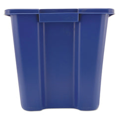Rubbermaid Commercial 14 Gallon Polyethylene Stacking Recycle Bin - Blue