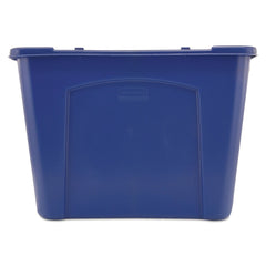 Rubbermaid Commercial 14 Gallon Polyethylene Stacking Recycle Bin - Blue