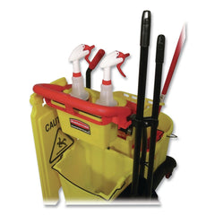 Rubbermaid Commercial 12 in. x 16 in. x 38 in. 4-Sided Caution Wet Floor Sign - Yellow