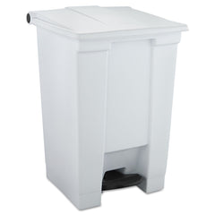 Rubbermaid Commercial 12 Gallon Indoor Utility Step-On Plastic Waste Container - White