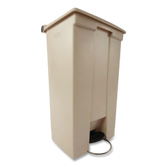 Rubbermaid Commercial 18 Gallon Polyethylene Step-On Receptacle - Beige