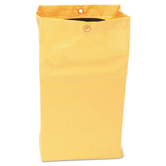 Rubbermaid Commercial 17.25 in. x 30.5 in. 24 Gallon Zippered Vinyl Cleaning Cart Bag - Yellow