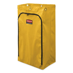 Rubbermaid Commercial 17.25 in. x 30.5 in. 24 Gallon Zippered Vinyl Cleaning Cart Bag - Yellow