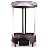 Rubbermaid Commercial 20.38 in. x 22.25 in. x 37.88 in. 30 Gallon Aluminum/Plastic Premium Step-On Linen Hamper - Black