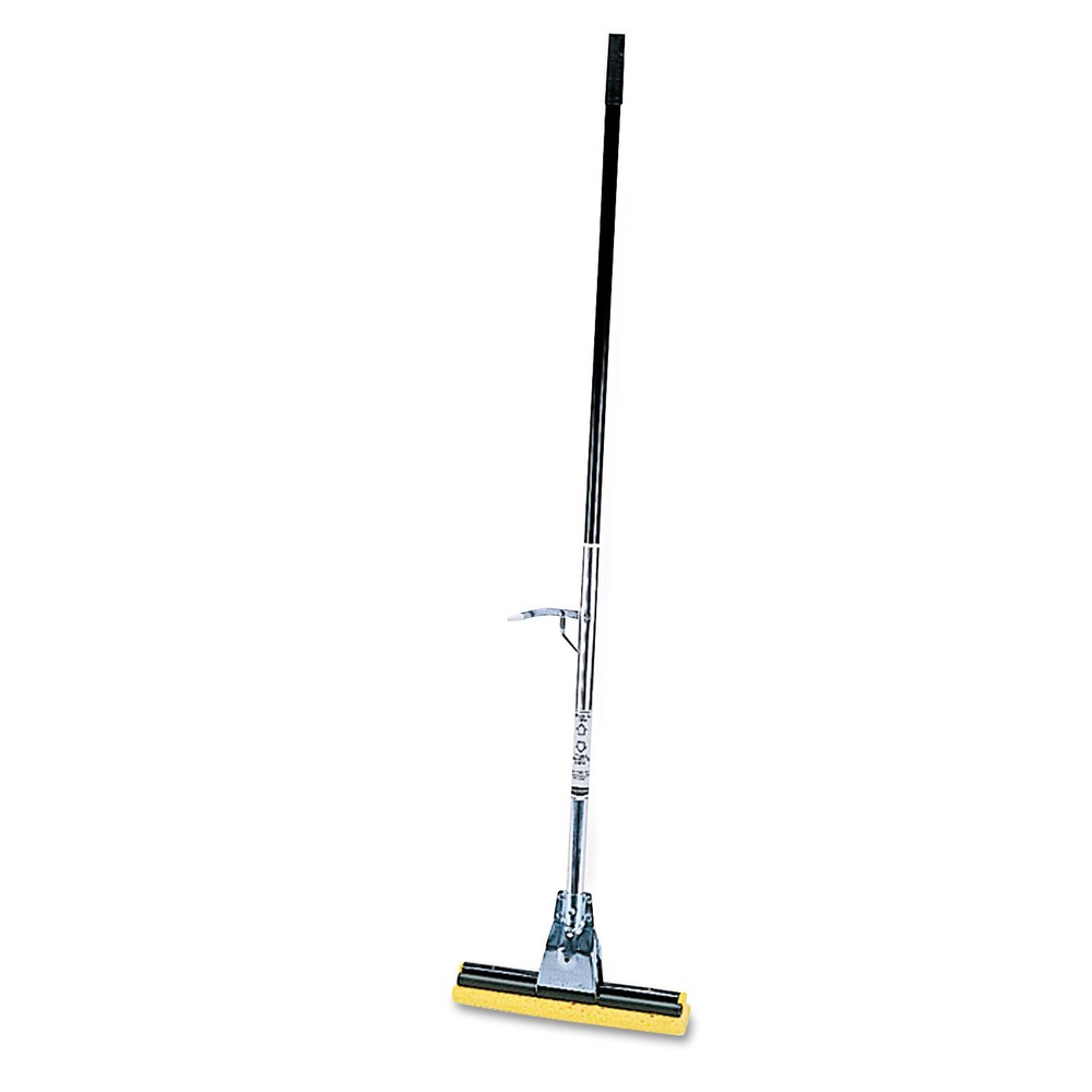 Rubbermaid Commercial Bronze Handle Steel Roller Sponge Mop with 12 in. Yellow Sponge