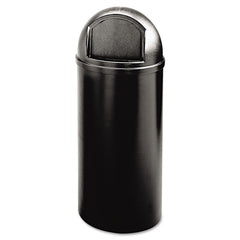 Rubbermaid Commercial Marshal 15 Gallon Plastic Round Classic Container - Black