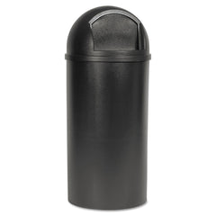 Rubbermaid Commercial Marshal 15-Gallon Plastic Round Classic Container - Brown