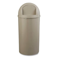 Rubbermaid Commercial Marshal 25-Gallon Plastic Round Classic Container - Beige
