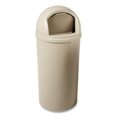 Rubbermaid Commercial Marshal 25-Gallon Plastic Round Classic Container - Beige