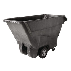 Rubbermaid Commercial 1250 lbs. Capacity Rectangular Structural Foam Tilt Truck - Black
