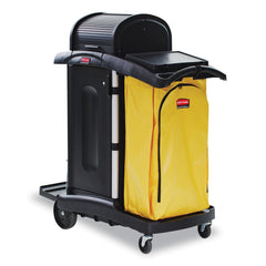 Rubbermaid Commercial High-Security Healthcare Cleaning Cart - Black