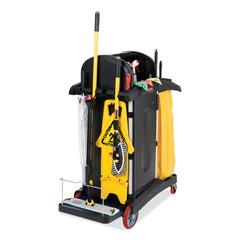 Rubbermaid Commercial High-Security Healthcare Cleaning Cart - Black