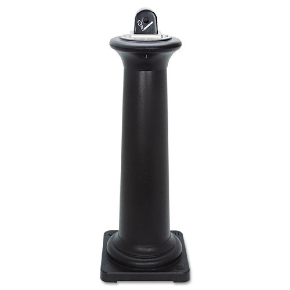 Rubbermaid Commercial GroundsKeeper Tuscan 13 in. x 13 in. x 38.38 in. Receptacle - Black