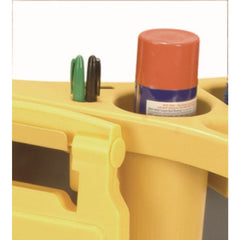 Rubbermaid Commercial 4-Compartment Standard Rim Caddy for Brute 32-1/2 in. Diameter Cans - Yellow