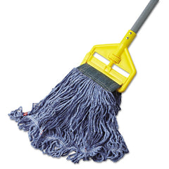 Rubbermaid Commercial Swinger Loop Medium Cotton/Synthetic Wet Mop Head - Blue (6/Carton)