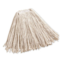 Rubbermaid Commercial 24 oz. 1 in. Band Premium Cut-End Cotton Wet Mop Head - White (12/Carton)
