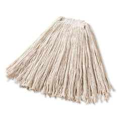 Rubbermaid Commercial 24 oz. 1 in. Band Premium Cut-End Cotton Wet Mop Head - White (12/Carton)