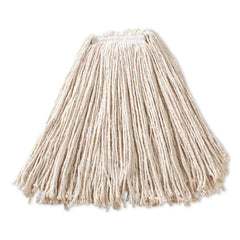 Rubbermaid Commercial 24 oz. 1 in. Band Premium Cut-End Cotton Wet Mop Head - White (12/Carton)