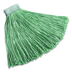 Rubbermaid Commercial 24 oz. Non-Launderable Cotton/Synthetic Cut-End Wet Mop Heads - Green