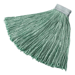 Rubbermaid Commercial 24 oz. Non-Launderable Cotton/Synthetic Cut-End Wet Mop Heads - Green