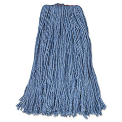 Rubbermaid Commercial 24 oz. 1 in. Band Cotton/Synthetic Cut-End Blend Mop Head - Blue (12/Carton)