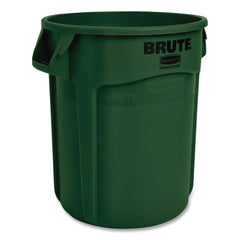 Rubbermaid Commercial BRUTE 20 Gallon Vented Round Resin Container - Dark Green