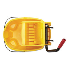 Rubbermaid Commercial WaveBrake 2.0 26 qt. Side-Press Plastic Bucket/Wringer Combos - Yellow