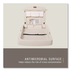 Rubbermaid Commercial 34.1 in. x 23 in. Vertical Baby Changing Station - Light Platinum