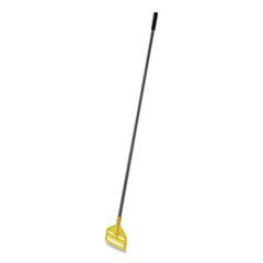 Rubbermaid Commercial FGH14600GY00 Invader Fiberglass Side-Gate 1 in. Diameter x 60 in. Wet-Mop Handle - Gray/Yellow