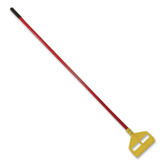 Rubbermaid Commercial FGH14600RD00 60 in. Invader Fiberglass Side-Gate Wet-Mop Handle - Red/Yellow