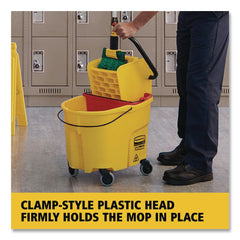 Rubbermaid Commercial 1 in. x 60 in. Fiberglass Gripper Mop Handle - Gray/Yellow