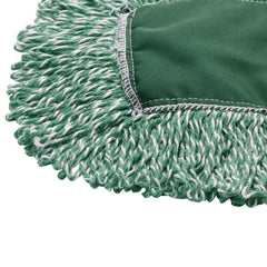 Rubbermaid Commercial 48 in. x 5 in. Microfiber Looped-End Dust Mop Heads - Green (12/Carton)