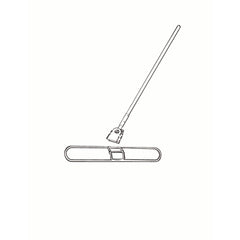 Rubbermaid Commercial Snap-On Fiberglass 1 in. Diameter x 60 in. Dust Mop Handle - Gray/Black