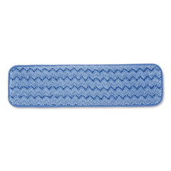 Rubbermaid Commercial 24 in. Long Split Nylon/Polyester Blend Microfiber Wet Room Pads - Blue (12/Carton)