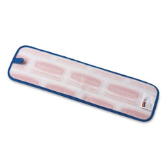 Rubbermaid Commercial 24 in. Long Split Nylon/Polyester Blend Microfiber Wet Room Pads - Blue (12/Carton)
