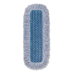 Rubbermaid Commercial 18 in. Nylon/Polyester Microfiber High Absorbency Mop Pad - Blue (6/Carton)