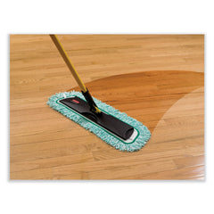 Rubbermaid Commercial HYGEN Microfiber Cut-End 60 in. HYGEN Dust Mop Heads With Fringe - Green
