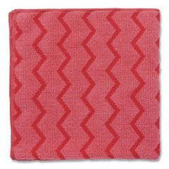 Rubbermaid Commercial HYGEN Microfiber 16 in. x 16 in. Cleaning Cloths - Red (12/Carton)