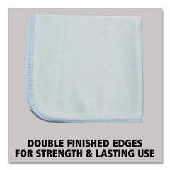 Rubbermaid Commercial Executive Series Hygen 16 in. x 16 in. Microfiber Glass Cleaning Cloths - Blue (12/Carton)