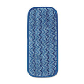 Rubbermaid Commercial 13.75 in. x 5.5 in. x 0.5 in. Microfiber Wall/Stair Wet Mopping Pad - Blue