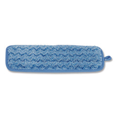 Rubbermaid Commercial 13.75 in. x 5.5 in. x 0.5 in. Microfiber Wall/Stair Wet Mopping Pad - Blue