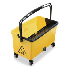 Rubbermaid Commercial HYGEN FGQ90088YEL HYGEN Press Wring Bucket for Microfiber Flat Mops (Yellow)