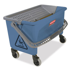 Rubbermaid Commercial 3 gal. Microfiber Finish Bucket with Lid - Blue