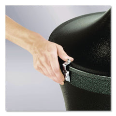 Rubbermaid Commercial 16 in. x 38.75 in. 4.5 gal. Aladdin Round Steel Smokers' Station - Charcoal