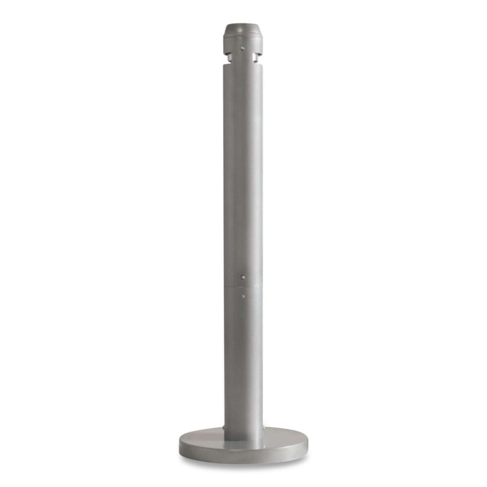 Rubbermaid Commercial 4 in. x 41 in. 0.9 gal. Round Steel Smoker's Pole - Silver