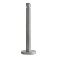 Rubbermaid Commercial 4 in. x 41 in. 0.9 gal. Round Steel Smoker's Pole - Silver