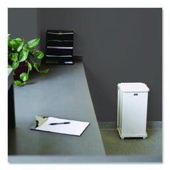 Rubbermaid Commercial FGST12EPLWH 6.5 gal. Defenders Heavy-Duty Steel Step Can - White